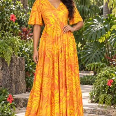 Robe Motu Longue - Feuillage