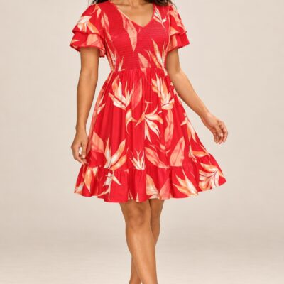 Robe Heinui courte - Oiseau paradis
