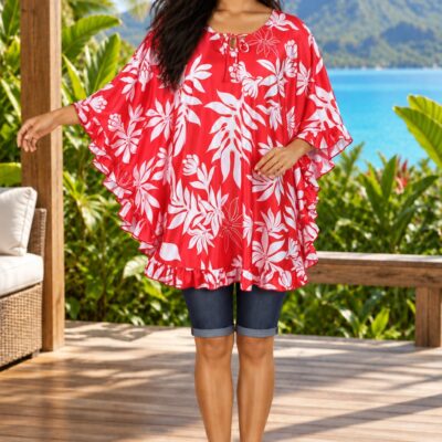 Blouse papillon - Fleurs
